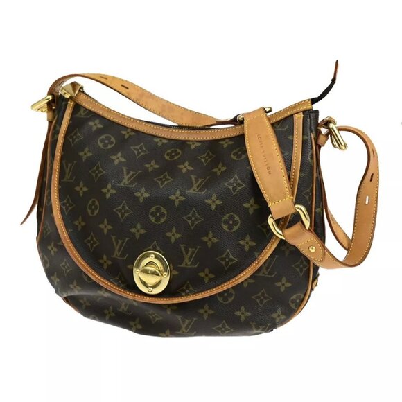LOUIS VUITTON Tolum GM Shoulder Bag Monogram Leather Brown France - Picture 1 of 16